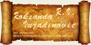 Roksanda Vujadinović vizit kartica